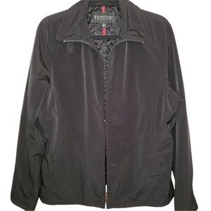 Towne Collection Black Full Front Zip Lined Coat